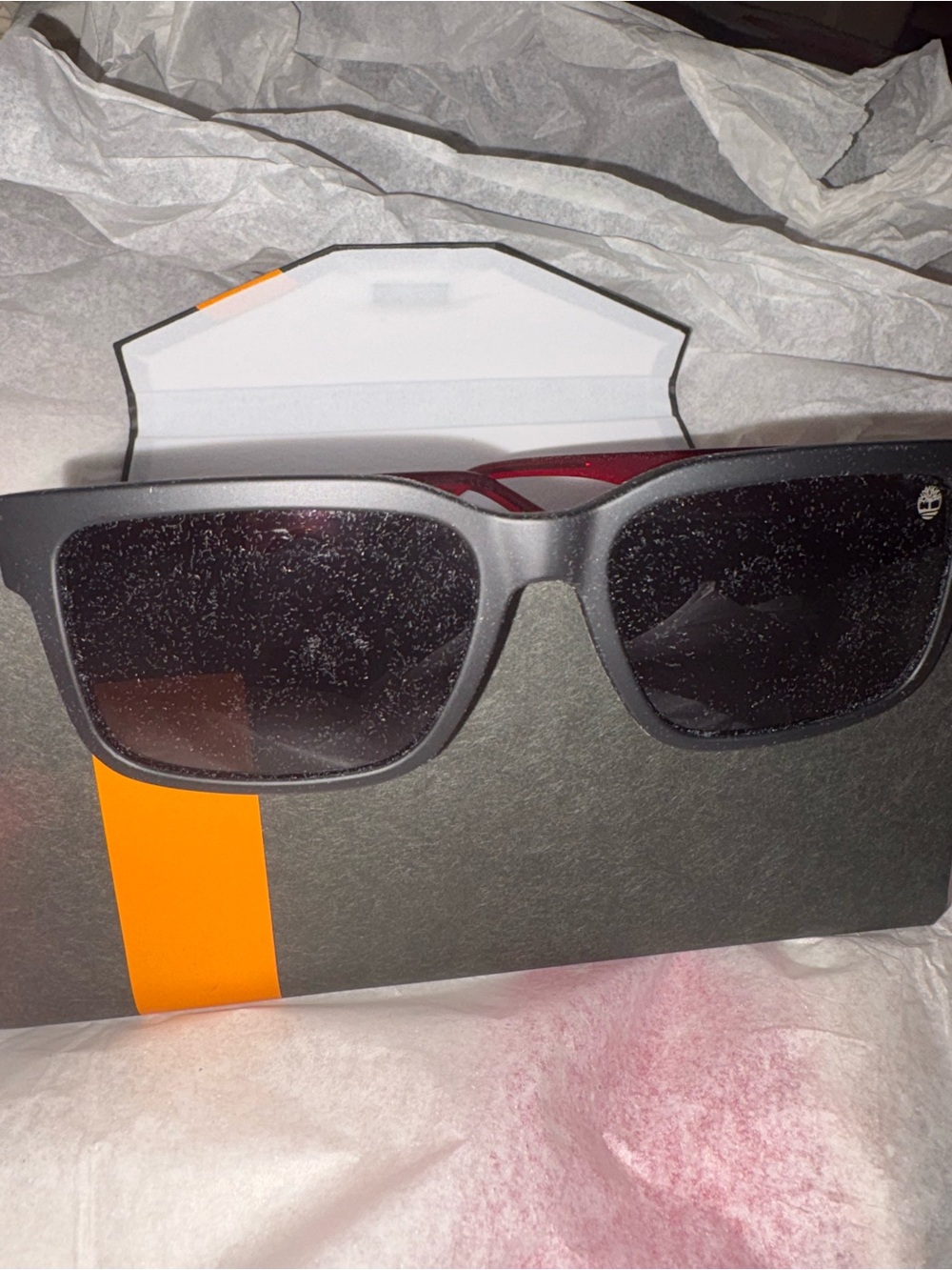 Timberland Matte Black Sunglasses with Dark Lenses
